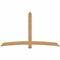 Ekena Millwork Bellingham Timber Gable Bracket, Western Red Cedar, 96"W x 56"H x 1 1/2"D x 5 1/2"F, 14/12 Pitch GBW096X56X0206BEL00SWR - alternate 1